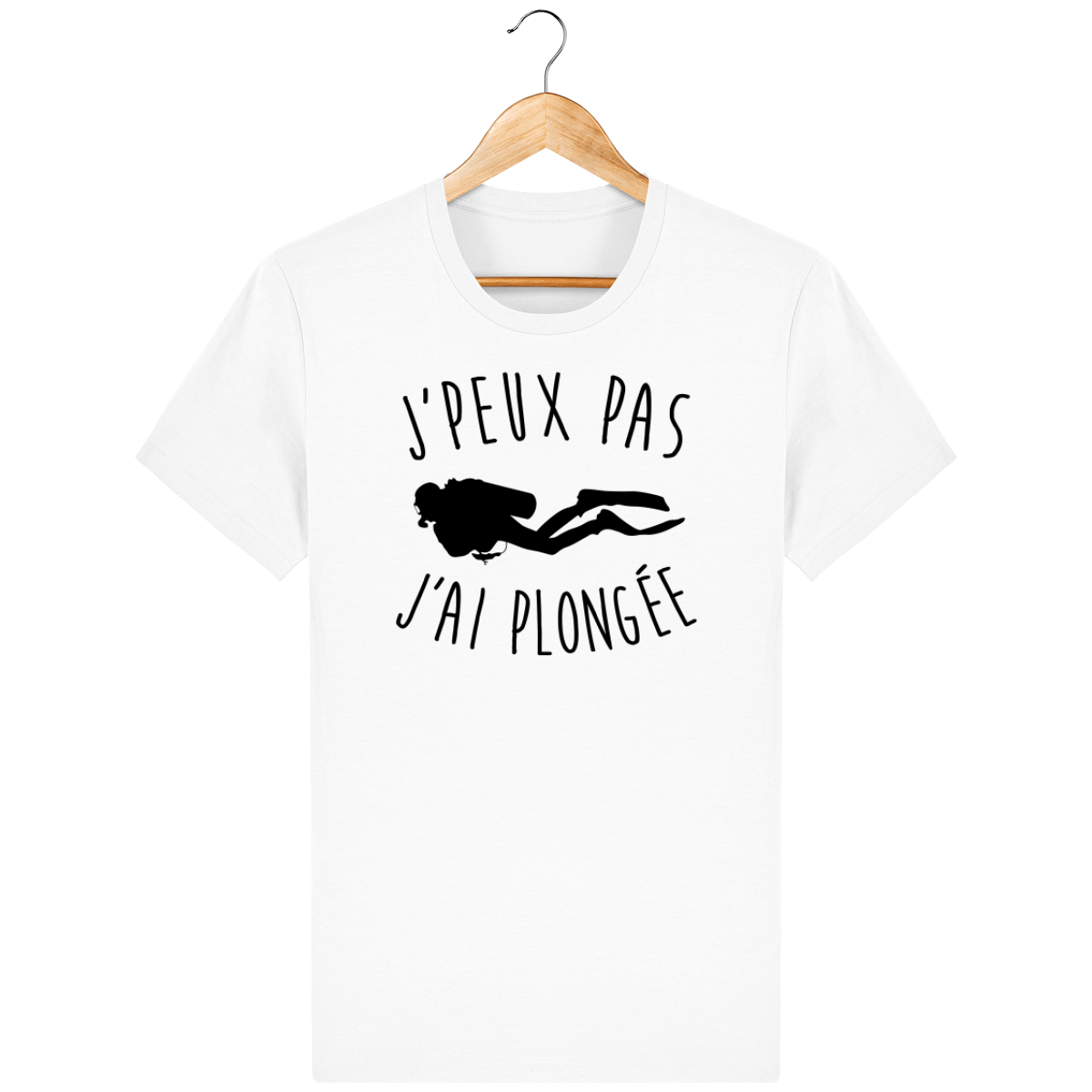 Tee Shirt Homme Col V Stanley PRESENTER Je peux pas j'ai pêche