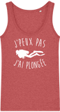 Débardeur Femme J'peux pas j'ai plongée - Corail chiné