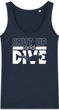 Débardeur Femme Shut Up and Dive - Bleu marine