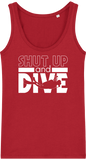 Débardeur Femme Shut Up and Dive - Rouge