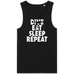 Débardeur Homme Dive Eat Sleep Repeat - Noir