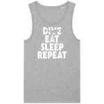 Débardeur Homme Dive Eat Sleep Repeat - Gris chiné