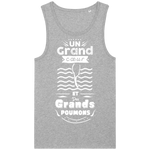 Débardeur Homme Un grand cœur et des grands poumons - Gris chiné