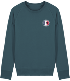 Pull Homme Brodé Plongeur Français - Bleu canard