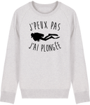 Pull Homme J'peux pas j'ai plongée - Gris clair chiné