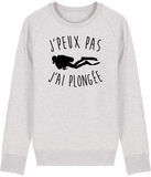 Pull Homme J'peux pas j'ai plongée - Gris clair chiné