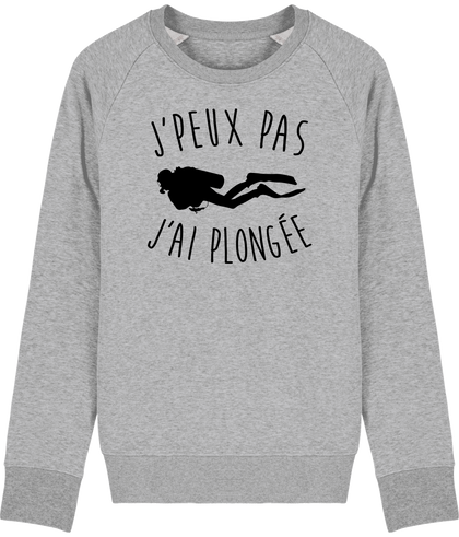 Pull Homme J'peux pas j'ai plongée - Gris chiné