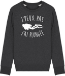 Pull Homme J'peux pas j'ai plongée - Gris clair chiné