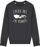 Pull Homme J'peux pas j'ai plongée - Gris clair chiné