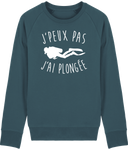 Pull Homme J'peux pas j'ai plongée - Bleu canard