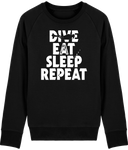 Pull Homme Dive Eat Sleep Repeat - Noir