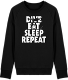 Pull Homme Dive Eat Sleep Repeat - Noir