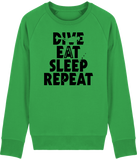 Pull Homme Dive Eat Sleep Repeat - Vert