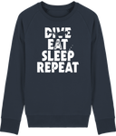 Pull Homme Dive Eat Sleep Repeat - Bleu marine