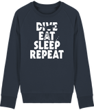 Pull Homme Dive Eat Sleep Repeat - Bleu marine