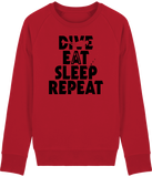 Pull Homme Dive Eat Sleep Repeat - Rouge