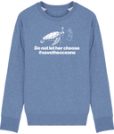 Pull Homme Save the Oceans - Bleu chiné