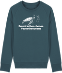 Pull Homme Save the Oceans - Bleu canard