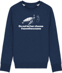 Pull Homme Save the Oceans - Bleu nuit chiné