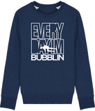 Pull Homme Everyday I'm Bubblin - Bleu nuit chiné