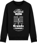 Pull Homme Un grand cœur et des grands poumons - Noir