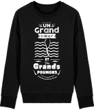 Pull Homme Un grand cœur et des grands poumons - Noir