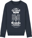 Pull Homme Un grand cœur et des grands poumons - Bleu marine