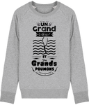 Pull Homme Un grand cœur et des grands poumons - Gris chiné