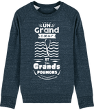 Pull Homme Un grand cœur et des grands poumons - Bleu jean