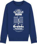 Pull Homme Un grand cœur et des grands poumons - Bleu roi