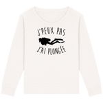 Pull Femme J'peux pas j'ai plongée - Blanc vintage