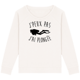 Pull Femme J'peux pas j'ai plongée - Blanc vintage