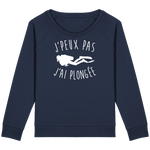 Pull Femme J'peux pas j'ai plongée - Bleu marine