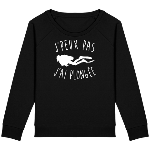 Pull Femme J'peux pas j'ai plongée - Noir