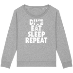 Pull Femme Dive Eat Sleep Repeat - Gris chiné