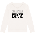 Pull Femme Shut Up and Dive - Blanc vintage