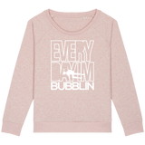 Pull Femme Everyday I'm Bubblin - Rose poudré chiné