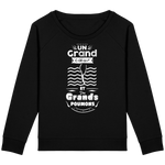 Pull Femme Un grand cœur et des grands poumons - Noir