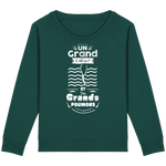 Pull Femme Un grand cœur et des grands poumons - Vert foncé