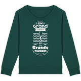 Pull Femme Un grand cœur et des grands poumons - Vert foncé