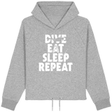 Sweat Court Dive Eat Sleep Repeat - Gris chiné