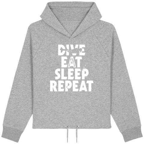 Sweat Court Dive Eat Sleep Repeat - Gris chiné