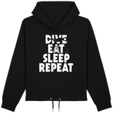 Sweat Court Dive Eat Sleep Repeat - Noir