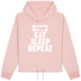 Sweat Court Dive Eat Sleep Repeat - Rose poudré chiné