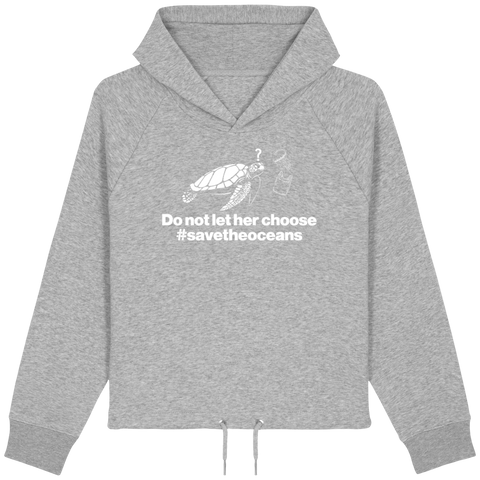 Sweat Court Femme Save the Oceans - Gris chiné