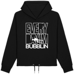 Sweat Court Femme à Capuche Everyday I'm Bubblin - Noir