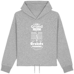 Sweat Court Femme Un Grand Coeur et des Grands Poumons - Gris chiné