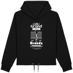 Sweat Court Femme Un Grand Coeur et des Grands Poumons - Noir