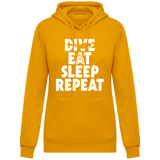 Sweat Femme Dive Eat Sleep Repeat - Jaune