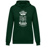 Sweat Femme Un Grand Coeur et des Grands Poumons - Vert sapin